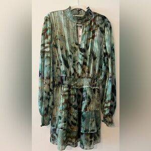 Brand New! Green Long Sleeve Tiered Dress 💚😍